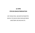 2. 52 Motivierende Wochentipps Gewichtsreduktion (E-Book 2)